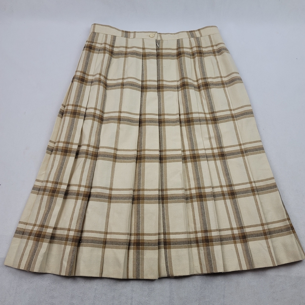 Vintage pleated plaid Irish wool blend kilt/ skirt